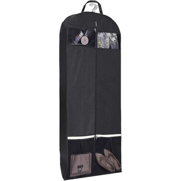 54" Trifold Dress Garment Bags for Travel Gusseted Suit Cover with 2 Large Mesh - Picture 8 of 9